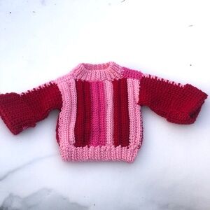 Vibrant Kids Striped Sweater in Pink and Red
